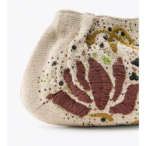 Zara Beaded Embroidered Flower Bag - Picture 3 of 3